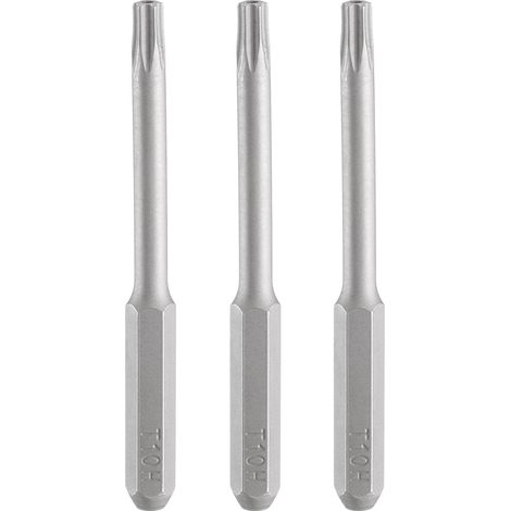 3pcs T10H Embout de Tournevis Torx 5/32" Tige Hexagonale 45mm/1.77" Longueur Magnétique Tête Étoile à 6 Pans Acier S2 Embout de Tournevis (1/5)