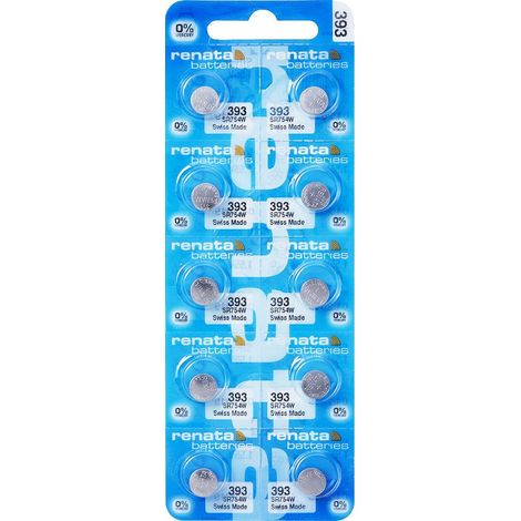 Pile bouton renata X393 SR754W argent 1 55 V 80 mAh