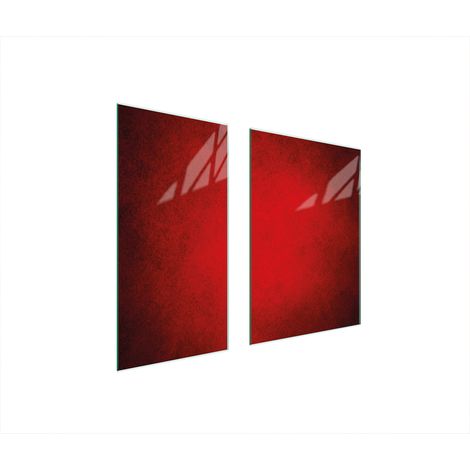 PANNEAU DE PROTECTION EN VERRE 75x52 ROUGE (1/5)