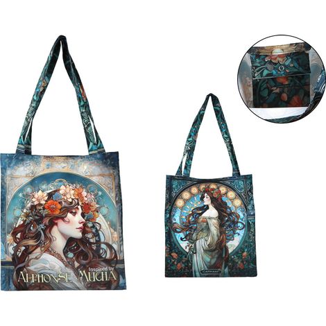 Carmani, Schultertasche/kleine Einkaufstasche - Alfons Mucha (1/4)