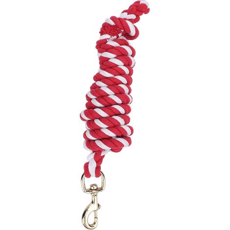 Longe tressée souple en coton pour chevaux, avec système de fixation sécurisé, pour le dressage des chevaux et du bétail. (1/5)