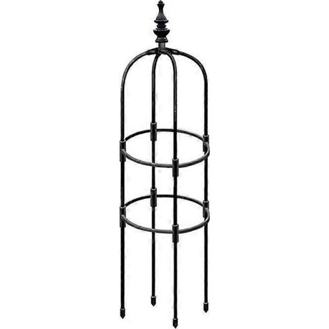 Tuteur de jardin pour plantes grimpantes, support de treillis rond diamètre 28 cm, hauteur 120 cm, cage à tomates, piquet pour plantes grimpantes, structure robuste pour potager.