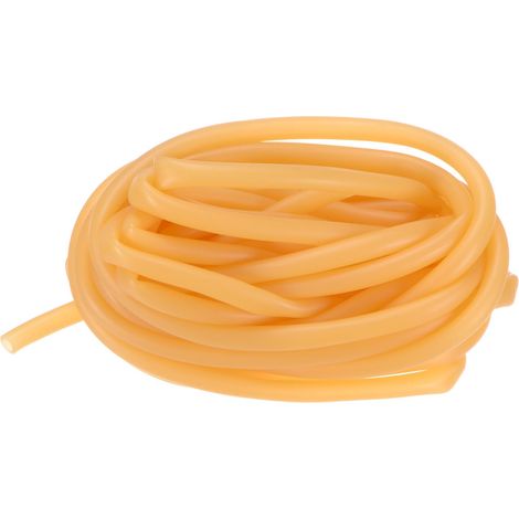 Tube en Caoutchouc Naturel de Latex, 1/4" [6mm] ID x 11/32" [9mm] OD Longueur de 26 Pieds Tuyau de Latex pour Maison/Laboratoire, Tubes de Bande Hautement Élastiques [Jaune] (1/5)
