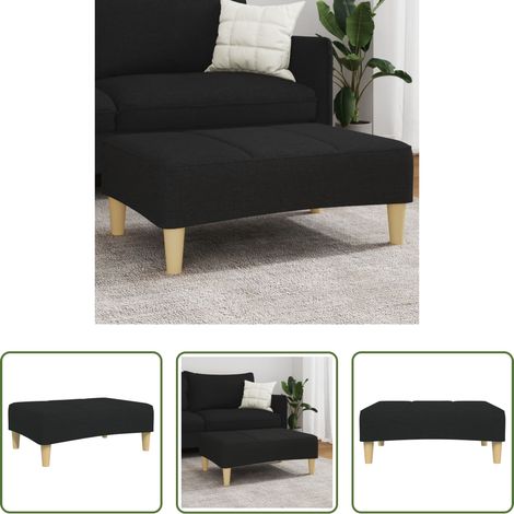Sofa - Fußhocker Schwarz 77x55x31 cm Stoff (1/5)
