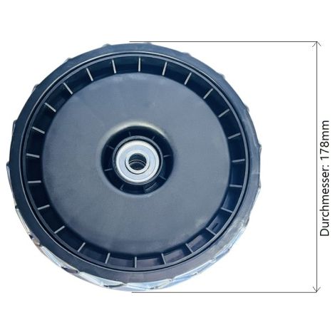 Rad Ersatzrad 170mm für Akku Rasenmäher, Benzin Rasenmäher und Rasenmäher aus Hobbymärkten uvm. (1/3)