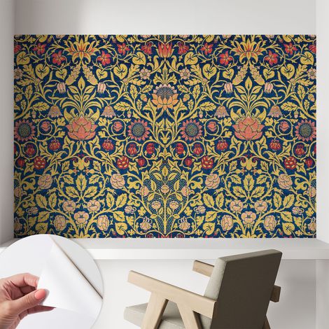 Papier peint autocollant Mural avec colle pour salon et chambre Décoration murale rapide Motif floral 104x70 cm (1/5)