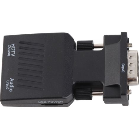 Adaptador VGA a HD con cable de audio de 3,5 mm, conector VGA activo a toma HD 1080p 60Hz para portátil y proyector (1/5)