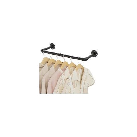 Tringle murale pour vêtements (49 cm), barre de dressing industrielle, robuste et facile à monter pour gagner de l’espace (1/5)