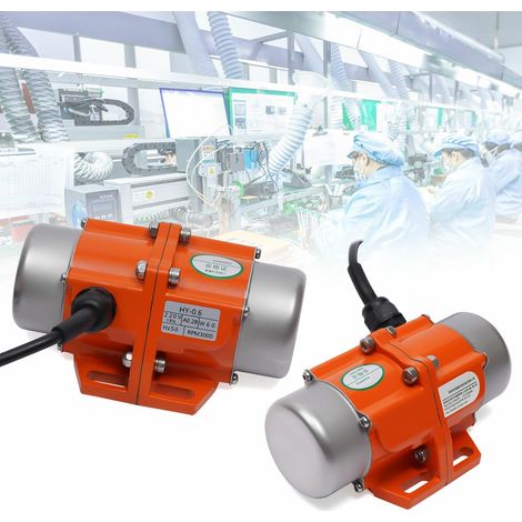 Moteur Vibrant Electrique avec Régulateur de Vitesse 3000 Tr/min 220 V, Moteur Vibrant pour Appareils Mécaniques, pour Mines, Métall, Machines Alimentaires (1/5)