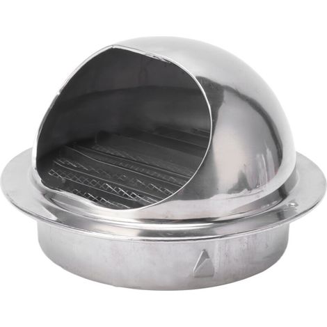 Hotte d'évacuation inox 6 pouces étanche avec grille anti-vent et anti-pluie (1/4)
