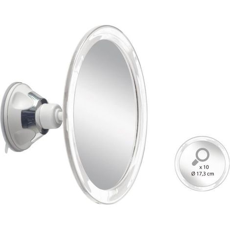 Miroir grossissant x10 AUTONOMIE ET BIEN ÊTRE 6878 - Fixation à ventouse - 18 x 9 x 20cm - Taupe