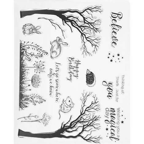 Tampon transparent rectangulaire en TPR pour scrapbooking, album photo, agenda, carte de vœux (1/5)