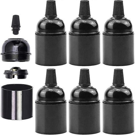 Set mit 10 E27 Bakelitfassungen im Vintage-Stil für Retro-Edison-Pendellampen.