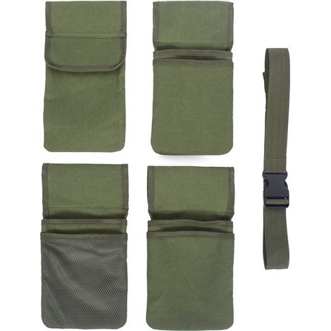Ceinture de Jardinage en Toile de Jardin avec Poches, Sac de Transport et Rangement pour Outils de Jardin et Taille, Tablier d'Atelier, Arme Verte (1/5)