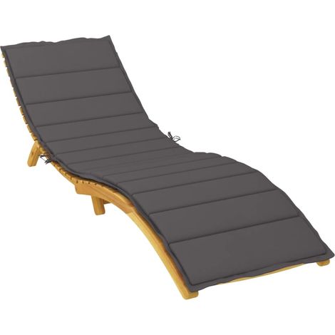 INLIFE Coussin de chaise longue Anthracite 200x70x3 cm Tissu (1/5)