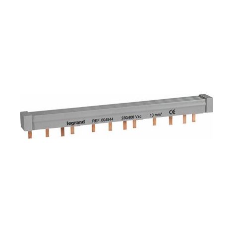 Peigne d'alimentation 4P HX³ traditionnel pour bornes à vis - longueur 12 modules - 404944 (1/2)
