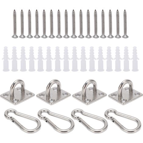 Kit de suspension robuste en acier inoxydable avec crochets pour hamac de yoga suspendu au plafond (1/5)