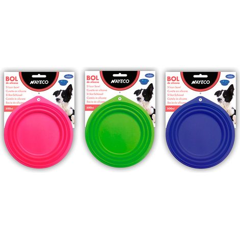 Plato de viaje de silicona 500ml colores surtidos