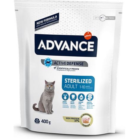 Advance Cat Active Defense Sterilized Adult Tacchino - Sacco 400 Gr -
