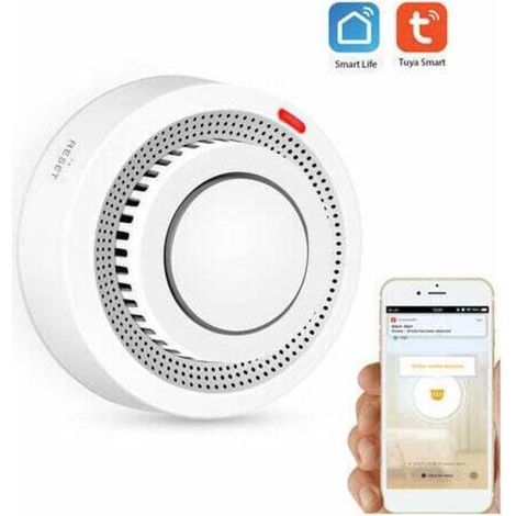 Détecteur de fumée WiFi, alarme incendie intelligente, sécurité sans fil, application Tuya, contrôle intelligent de la maison (cuisine, magasin, hôtel, usine). (1/5)