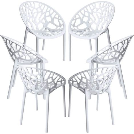 Packs Sillas Jardín - Pack 6 Sillas Nido - Blanco (1/5)