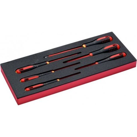 BAHCO - Jeu de Tvis isolés pr vis à fente/PH, module 1/3 Fit&Go, 39x181x445 mm - 6 pc
