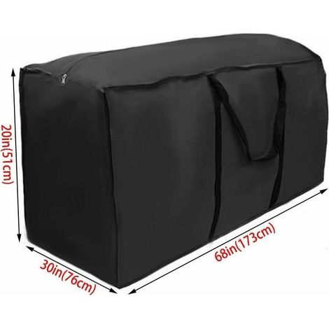 Extrêmement Grand Sac de Rangement pour Coussins de Salon de Jardin Draps Oreillers Coussins Sac à Main avec Poignée 210D Oxford Imperméable (173x76x51cm) (1/4)