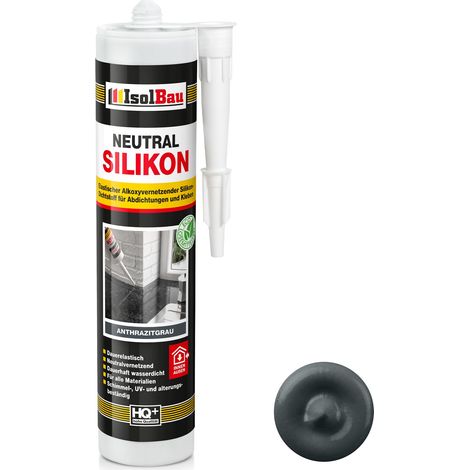 Neutralsilikon Naturstein Marmor Silikon Sanitär Inn/Auß 1 x 300ml Anthrazitgrau (1/5)