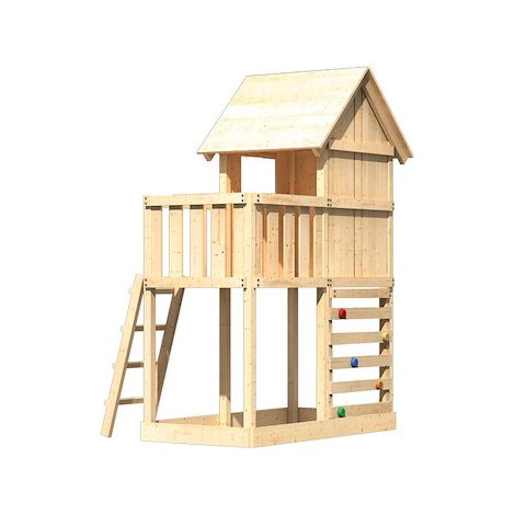 Akubi Stelzenhaus Frieda natur mit Kletterwand