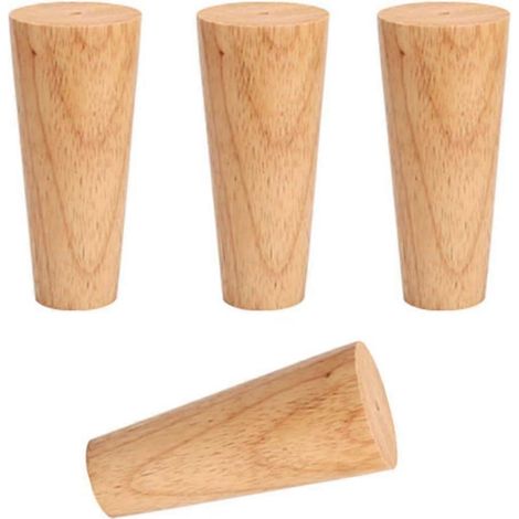Pieds de canapé en bois massif, pieds de table fuselés, pieds d'armoire, pieds de meuble TV, pieds de meubles de rechange, patins de meubles épais (30 cm) 10 cm (1/5)