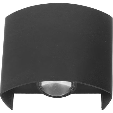 Wasserdichte LED-Wandleuchte aus dekorativer, schwarzer Aluminiumlegierung für den Außenbereich, 110–265 V, warmweißes Licht (1/5)