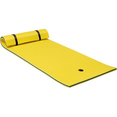 3 Layer Floating Water Mat Swimming Pool Float Pad with Rolling Pillow Foam Pad (1/5)