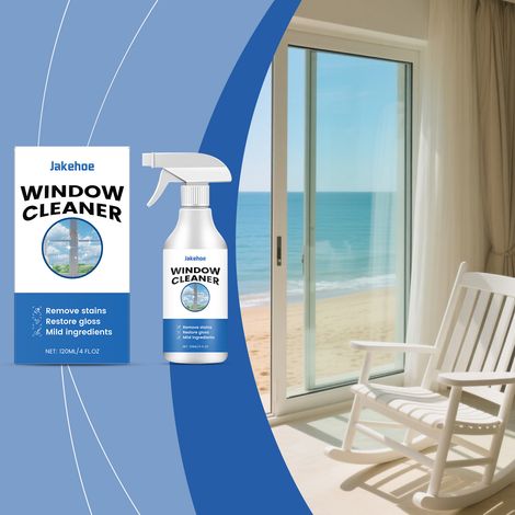 Der Glasreiniger hinterlässt nur minimale Rückstände und sorgt so für strahlend saubere und klare Sicht. Reinigungsspray für Zuhause – 120 ml -- DE (1/5)