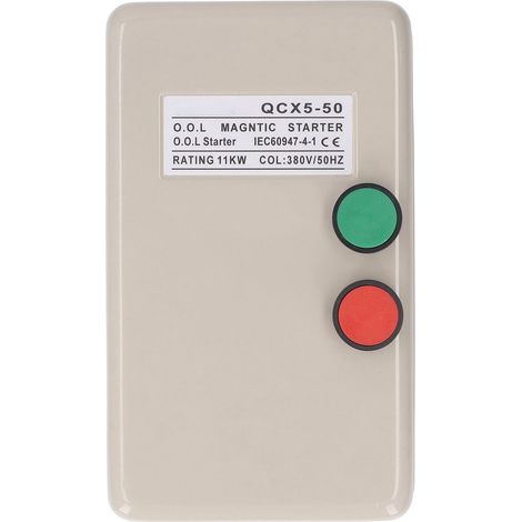 Démarreur magnétique pour moteur de 11 kW, interrupteur de commande pour moteur électrique triphasé 380 V, pour 28-45 A (1/5)