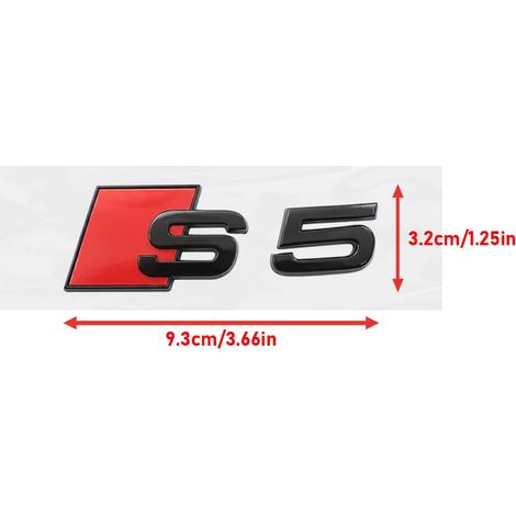 (S5 Petit 1 pièce) - Autocollants pour calandre avant et arrière (192 mm x 273 mm) compatibles avec Audi S5 (2010-2019) - Accessoires de décoration Audi Sport (1/5)