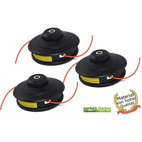 Ensemble de 3 têtes d'alimentation automatiques doubles pour débroussailleuses Fuxtec (1/3)