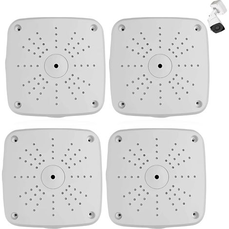 Lot de 4 boîtes de jonction pour caméra : boîte de jonction étanche pour caméra de surveillance, boîte de jonction pour caméra de surveillance, boîte de jonction pour intérieur et extérieur, montage (1/5)