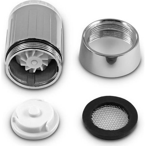 Temperaturabhängige LED-Armatur mit 3 Farben für Küche und Bad, wassersparend, mit Strahlregler und Duschbrause. Aktionsangebot: Sparen Sie 3 € für je 30 € Einkaufswert.