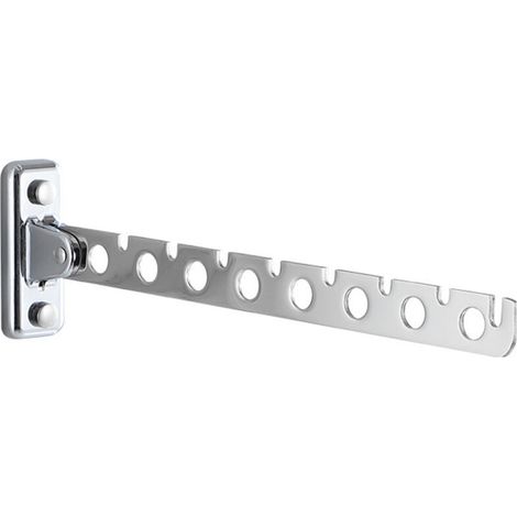 Appendiabiti pieghevole in acciaio inox, stendibiancheria a parete, salvaspazio, per lavanderia, camera da letto, bagno, cromo lucido