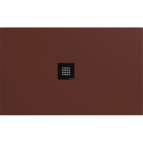 Receveur de douche FLEXIA en marbre coulé 130x80cm, découpable selon vos demandes, marron mat (1/4)