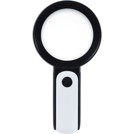 Lente d'ingrandimento tascabile con luce, lente d'ingrandimento grande con illuminazione potente, dotata di luce LED calda e fredda, 3 modalità di illuminazione, adatta agli anziani per leggere, racco (1/4)