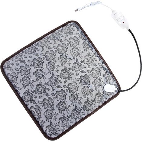 Tappetino riscaldante elettrico regolabile e impermeabile per animali domestici (45x45 cm) per cani e gatti, coperta riscaldata migliorata con cavo anti-masticazione. (1/5)