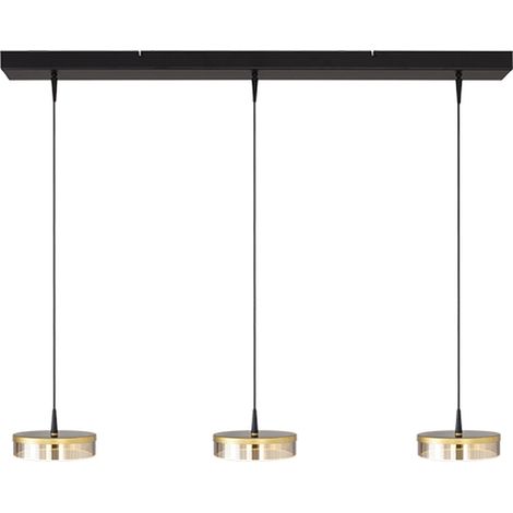Lampe pendante à 3 lampes Imperia 100 cm noir avec or - 2041-05-02-02-100-3 (1/3)
