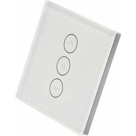 Interrupteur Mural WiFi Encastrable Avec Variateur, Rétroéclairé, Compatible Alexa Et Google Home, Sans Hub, Remplacement Interrupteur Classique