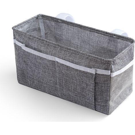 Sac suspendu, panier de rangement suspendu, panier de rangement en coton et lin, sac de rangement de chevet, dortoir, sac de rangement de chevet pour jouets, clés et petits objets