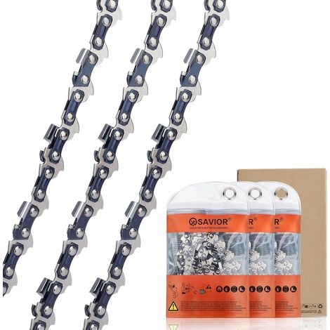 3 x Chainsaw Chains 30 cm Compatible with OCS1830 RAC227 3/8" LP 45 Links 1.1mm, Compatible with AKE 30 Li, and others, Low Rebound (1/5)