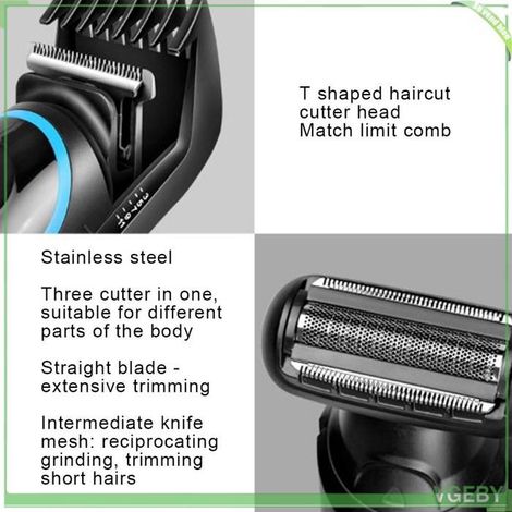 Tondeuse à cheveux - FAFEICY - Multifonction - Tête en T - 5 têtes interchangeables - USB rechargeable (1/5)