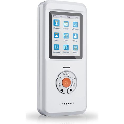 EMF-Detektor, digitaler/grafischer 3-in-1-Strahlungsdetektor für elektromagnetische Felder für EF/RF/MF, tragbarer digitaler EMF-Detektor mit LCD-Display für Zuhause, Büro