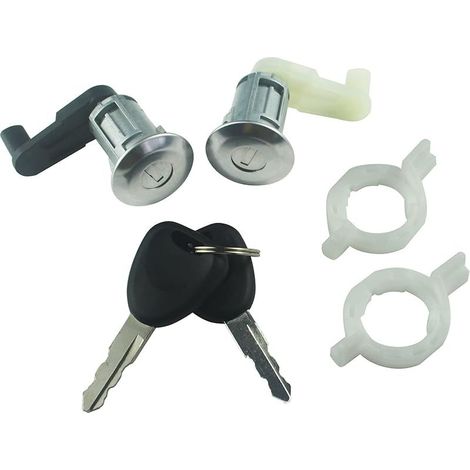 Kit cylindre de serrure de porte en alliage de zinc 7701468981 pour Re-naul Megane Scenic Clio Thalia (2 cylindres + 2 clés) barillet serrure 7701468982 (1/5)