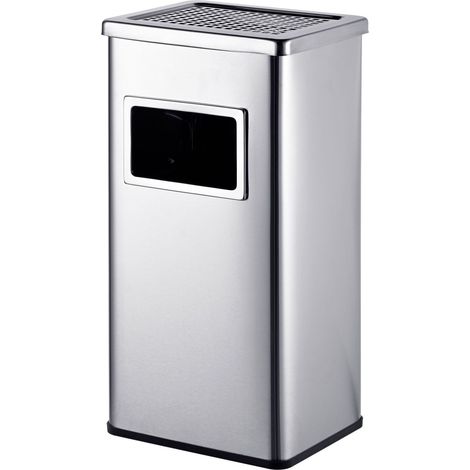Posacenere autoportante in acciaio inox con cestino (1/5)